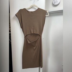 Aritzia Wilfred Free Cut-Out Knit Mini Dress